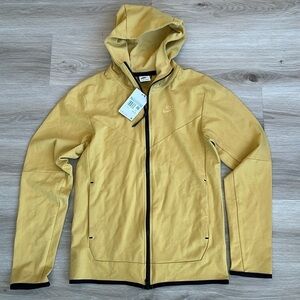 Nike yellow zip up hoodie men size xs